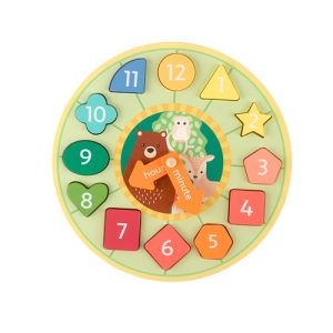 Woodland Animal Shape Sorting Clock