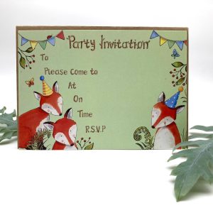 Party Invitations Pack of 10 - Fox