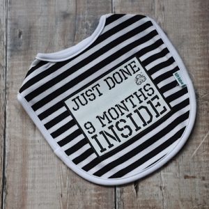 Lazy Baby 'Just Done 9 Months Inside' Bib