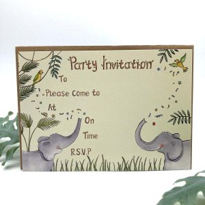Party Invitations Pack of 10 - Elephant