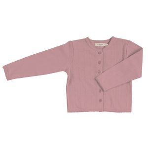 Pointelle Cardigan in Pink