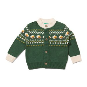 Fair Isle Sheep Knitted Cardigan from Little Green Radicals