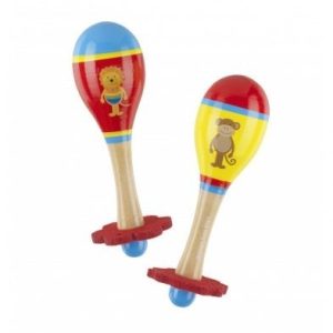 Orange Tree Toys Lion & Monkey Maraca Set