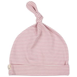 Knotted Hat - Fine Stripe in Pink