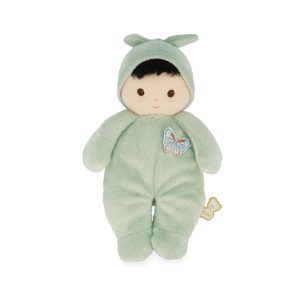 Kaloo - Very Soft and Fluffy Baby Doll - Green - 24cm - Washable - From Birth