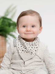 Cheeky Chompers Leopard Spot Neckerchew Teething Bib for Toddlers & Babies, 2-in-1 Bandana Style