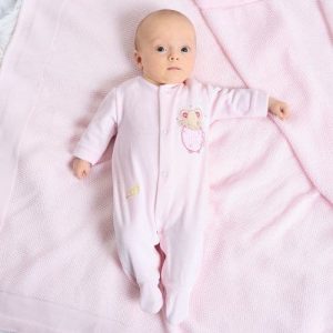 Mouse and Tea Cup Sleepsuit in Pink