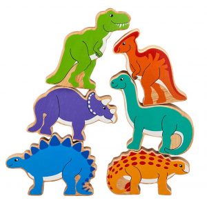 Wooden Set of 6 Dinosaurs