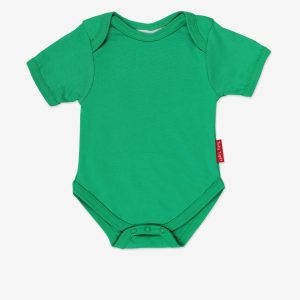 Organic Green Short Sleeve Baby Body from Toby Tiger
